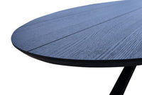 FORT oval Langbohle Massiver Esstisch schwarz  Eichenholz