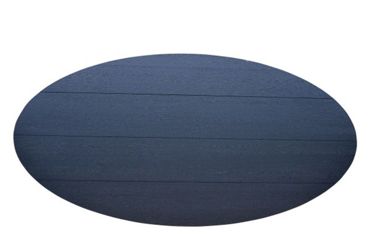 FORT oval Langbohle Massiver Esstisch schwarz  Eichenholz