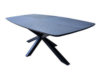 FORT rechteckig Fischgrätmuster Massiver Esstisch schwarz Eichenholz