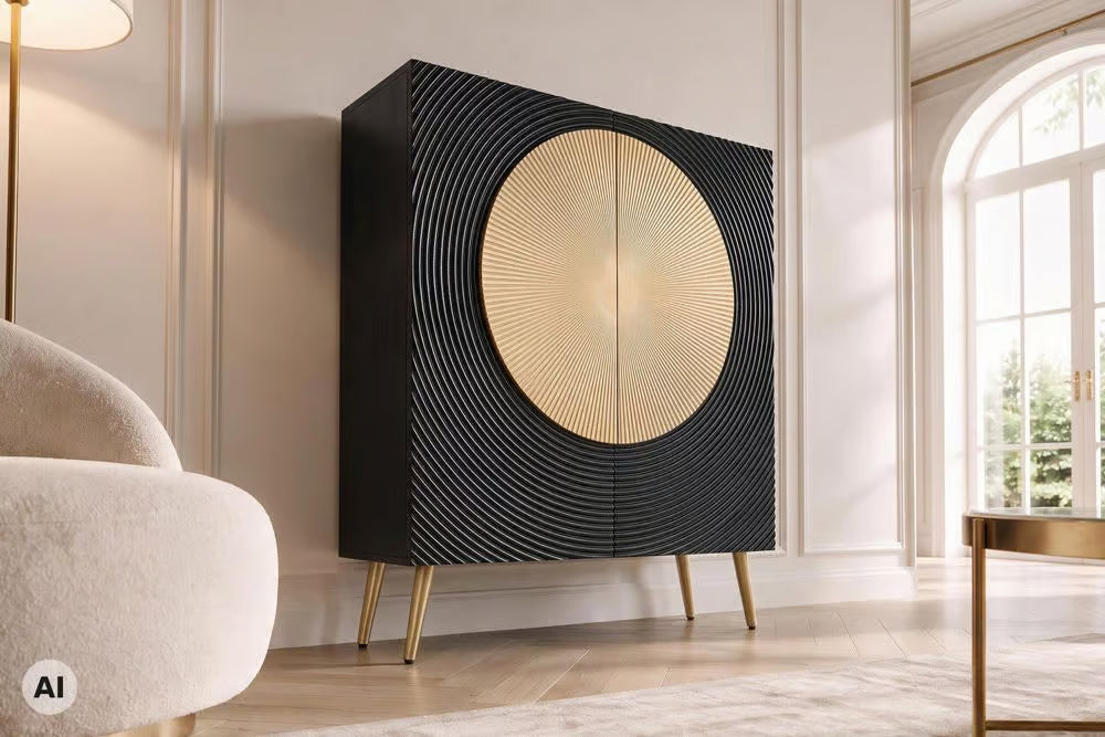 AMAZONAS solid sideboard 160cm mango wood natural front design