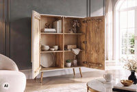 AMAZONAS solid sideboard 160cm mango wood natural front design