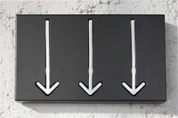 ARROW Moderne Design Wandgarderobe 30cm schwarz mit 3 Haken