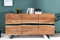 AMAZONAS Massives Sideboard 150cm Akazie Metall Baumkante