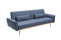 BELLEZZA Retro Schlafsofa 210cm altrosa 3-Sitzer Couch inkl. Kissen