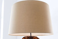 ABSTRACT LEAF Boho Stehlampe 175cm natur beige Longanholz handmade