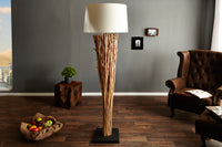 EUPHORIA design driftwood floor lamp 180cm natural with linen shade