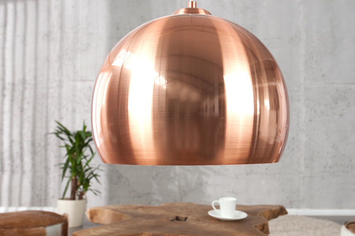 COPPER BALL Moderne Hängeleuchte 30cm kupfer Hängelampe höhenverstellbar