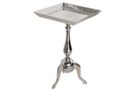 TRAYFUL Filigree side table 55cm silver aluminum tray table