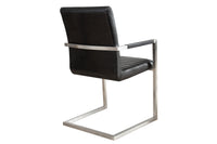 LOFT Industrial cantilever chair with armrest stainless steel frame