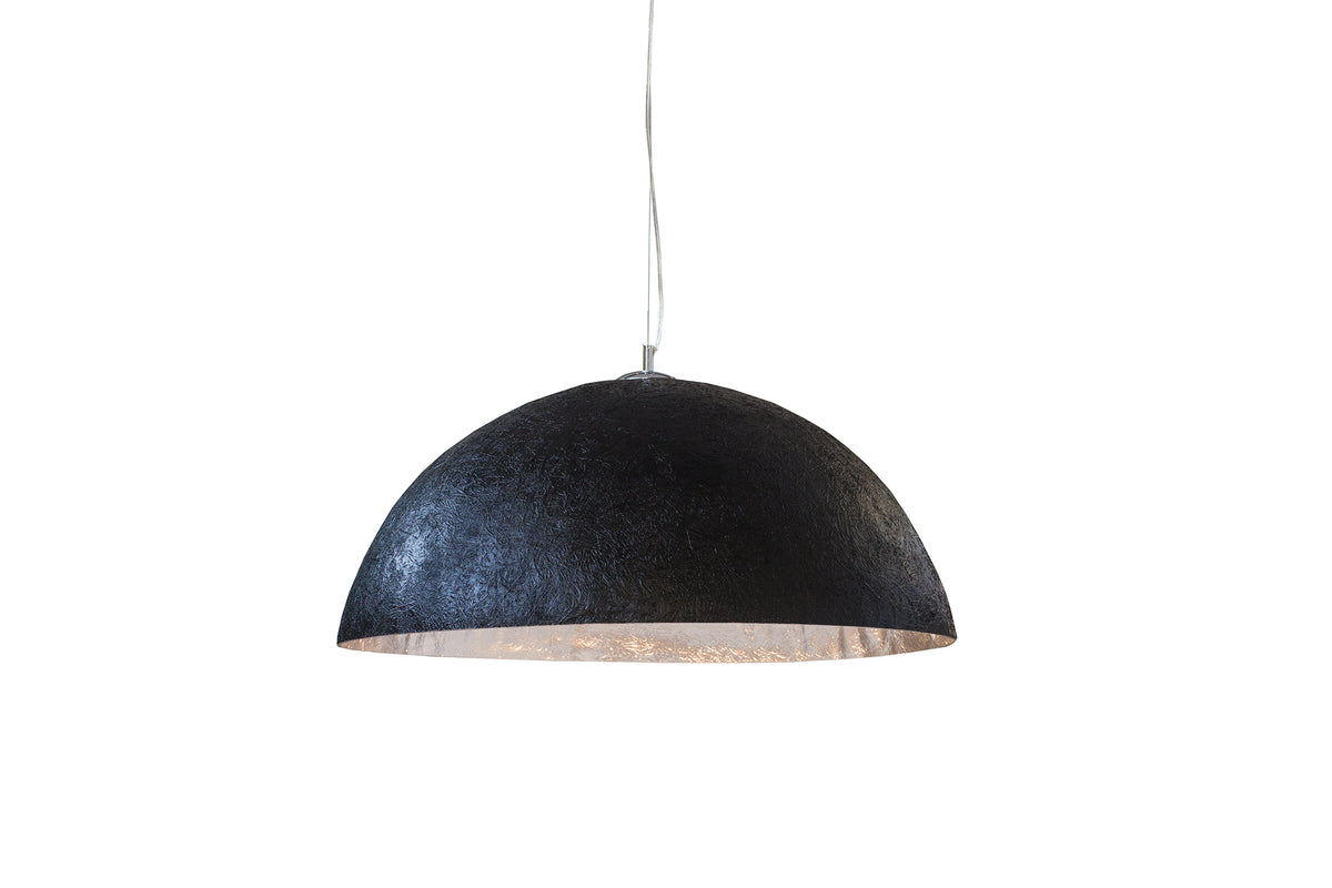 GLOW Elegante Design Hängeleuchte 70cm schwarz silber Hängelampe