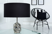 Extravagante Tischlampe SKULL 44cm schwarz Totenkopf Tischleuchte