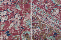 OLD MARRAKESCH Orientalischer Baumwoll-Teppich 240x160cm rot antik florales Muster