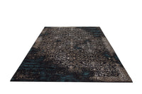 SIGNS OF HERITAGE Orientalischer Baumwoll Teppich 240x160cm dunkel blau florales Muster