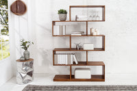 MAKASSAR XL Solid shelf 150cm Sheesham stone finish bookshelf