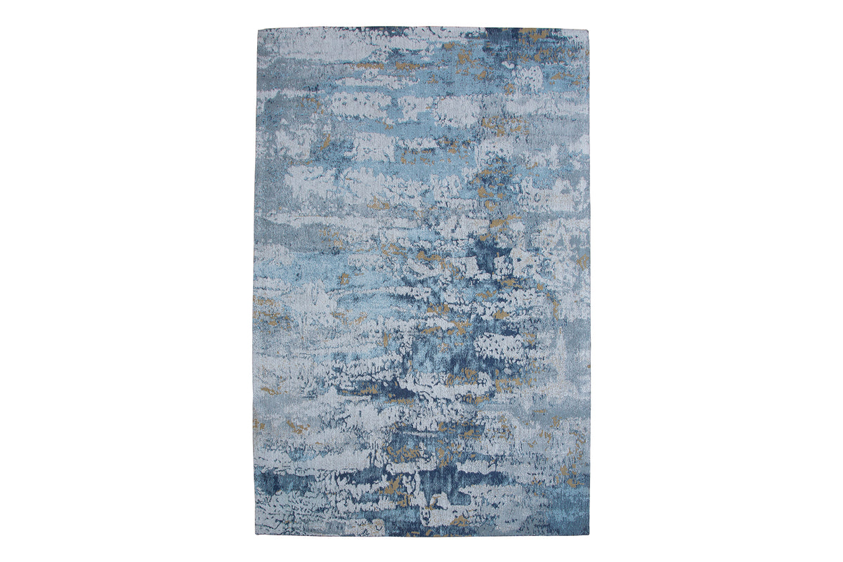 ABSTRAKT Design Teppich 240x160cm blau Baumwolle