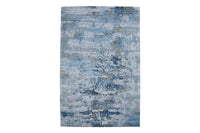 ABSTRAKT Design Teppich 240x160cm blau Baumwolle