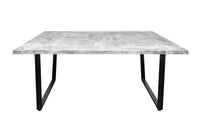 LOFT Modern dining table 160cm gray concrete design black metal legs sled base industrial