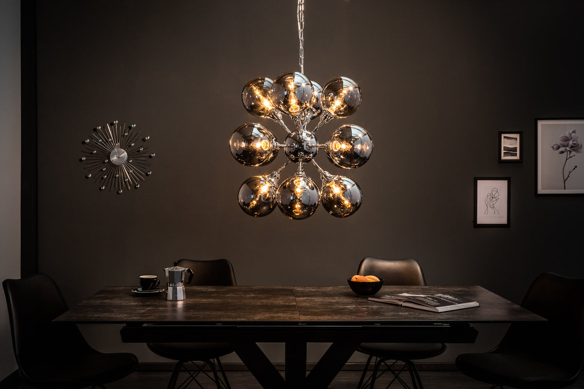 GALAXY Extravagant hanging light 72cm silver hanging lamp modern design