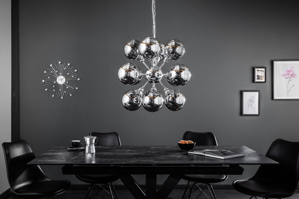 GALAXY Extravagant hanging light 72cm silver hanging lamp modern design