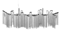 ROYAL Extravagant hanging light 118cm silver hanging lamp