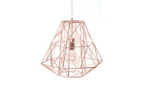 CAGE S Filigrane Hängeleuchte roségold Industrial Design