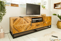 INFINITY HOME Solid TV board 160cm mango wood industrial design