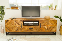 INFINITY HOME Solid TV board 160cm mango wood industrial design