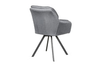 MR. LOUNGER rotating design chair anthracite with armrest retro style