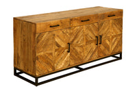 INFINITY HOME Solid sideboard 160cm mango wood industrial design