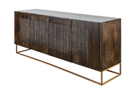 ONYX Massives Sideboard 177cm Mangoholz mit Achatstein Besatz