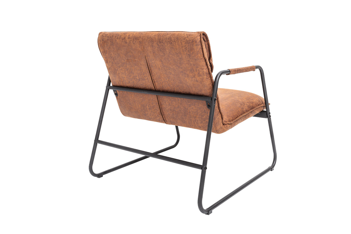 MUSTANG LOUNGER Retro Lounge Sessel antik mit Ziersteppung