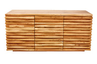 RELIEF Massives Sideboard 160cm Akazien Holz mit aufwändiger Front