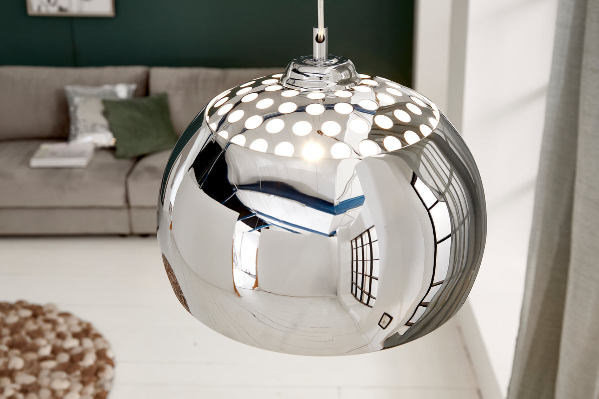 CHROME BALL designer hanging lamp 32cm chrome pendant light modern design