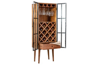 BODEGA Massives Weinregal 145cm Akazienholz Flaschenregal Industrial Design