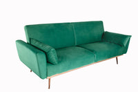 BELLEZZA Retro Schlafsofa 210cm Samt 3-Sitzer Couch inkl. Kissen