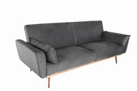 BELLEZZA Retro Schlafsofa 210cm Samt 3-Sitzer Couch inkl. Kissen