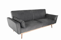 BELLEZZA retro sofa bed 210cm velvet 3-seater couch incl. cushions