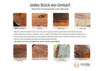 PURE Massiver Holz Esstisch 120-200cm Sheesham mit Ansteckplatten verlängerbar
