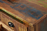 JAKARTA Unique sideboard 160cm colorful recycled solid wood from fishing boats