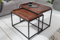 ARCHITECTURE Industrial coffee table 100cm oiled oak black frame