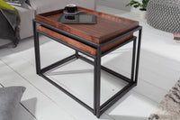 ARCHITECTURE Industrial coffee table 100cm oiled oak black frame