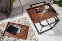 ARCHITECTURE Industrial coffee table 100cm oiled oak black frame