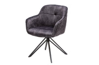 Rotating design chair Utopia velvet retro style decorative quilting armrests