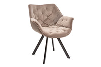 THE DUTCH COMFORT velvet chair with high-quality upholstery and armrest