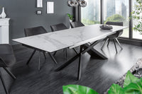 EUPHORIA Design Esstisch  180-220-260cm Marmor weiß Keramik made in Italy