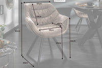 THE DUTCH COMFORT Design Stuhl Retro Stil mit Armlehnen