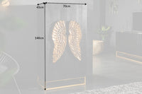 Highboard ANGEL 140cm black mango wood with gold wings