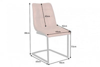MIAMI Design Freischwinger Stuhl Metallgestell matt schwarz