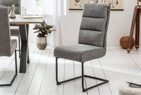 COMFORT Modern cantilever chair with black metal frame