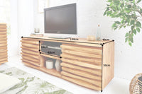 RELIEF Massives TV-Lowboard 150cm Akazien Holz mit aufwändiger Front